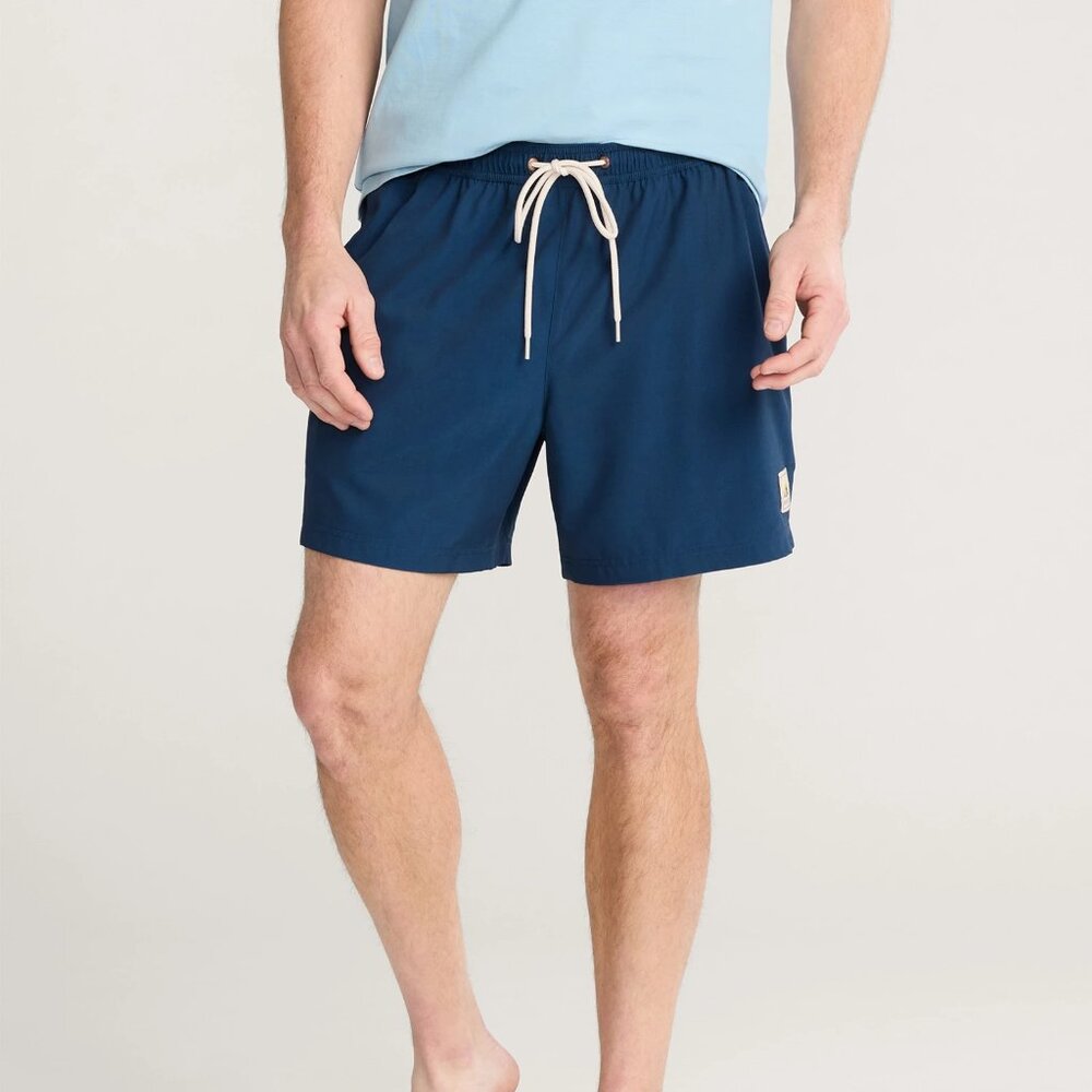 Pendleton Blue Banded Crown Hydromorph Lined‎ Drawstring Swim Trunks Size M